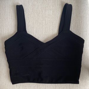 Black Criss-Cross Crop Top